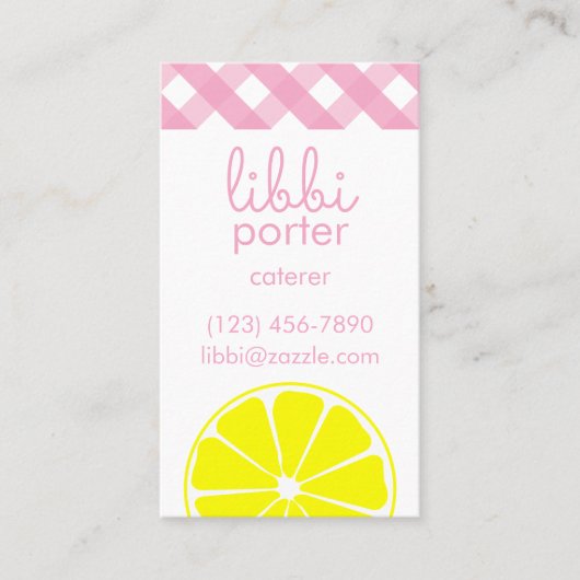 Pink Lemonade Business ou Cartes de contact (Devant)