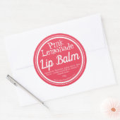 Pink Lemonade Scented Lip Balm Pot Labels (Envelop)