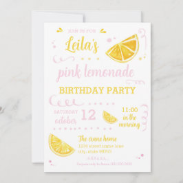 Pink Lemonade Summer Birthday Download Kaart