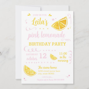 Pink Lemonade Summer Birthday Download Kaart
