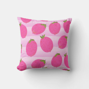 Pink Lemons Lemonade Summer Fruit Waterverf Fun Kussen