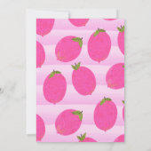 Pink Lemons Summer Fruit Bright Birthday Party Kaart (Achterkant)