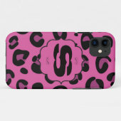 Pink Leopard iPhone 5 Mate à peine là™ Coque (Dos (Horizontal))