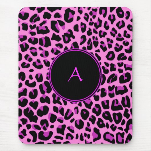 Pink Leopard Mousepad Muismat (Voorkant)