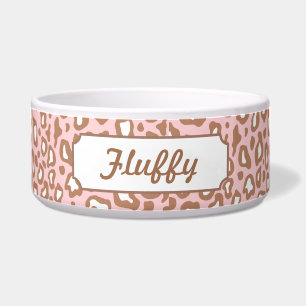 Pink Leopard Naam Hond Kat Huisdier Voedsel Water Voerbakje