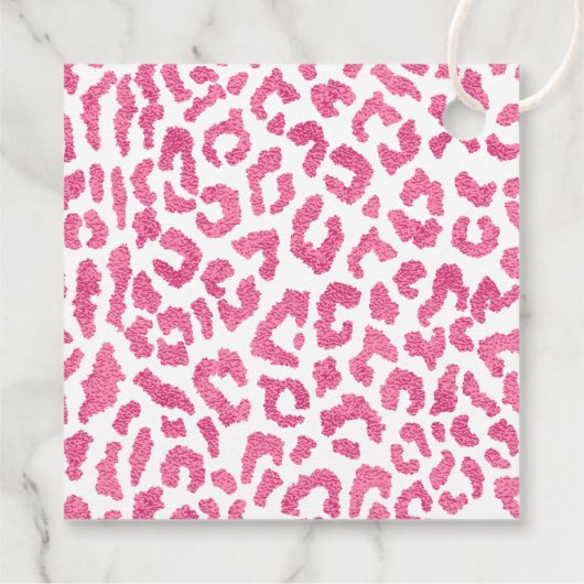 Pink Leopard Oerwoud Safari Birthday Bedankt Bedankjes Labels (Achterkant)