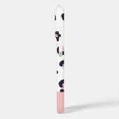 Pink Leopard Print Monogrammed Case-Mate iPhone Case (Achterkant / Links)