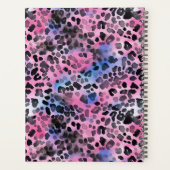 Pink Leopard Print Naam Planner toevoegen (Achterkant)