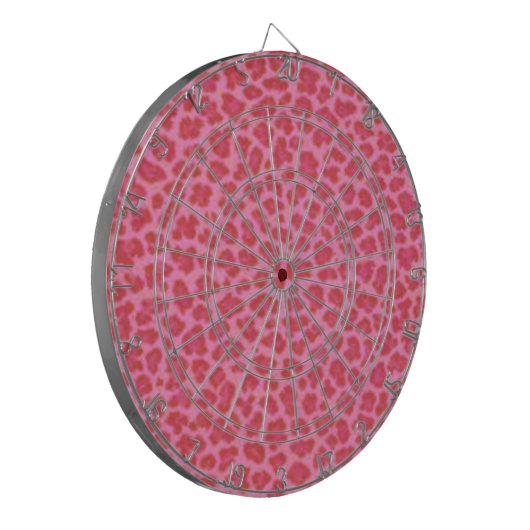 Pink Leopard Skin Dart Board Dartbord (Voorkant Links)