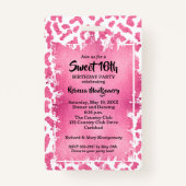 Pink Leopard Sweet 16th Birthday Uitnodigen VIP Pa Badge (Achterkant)
