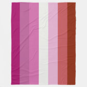 Pink Lesbian Pride Flag Fleece Deken (Voorkant)