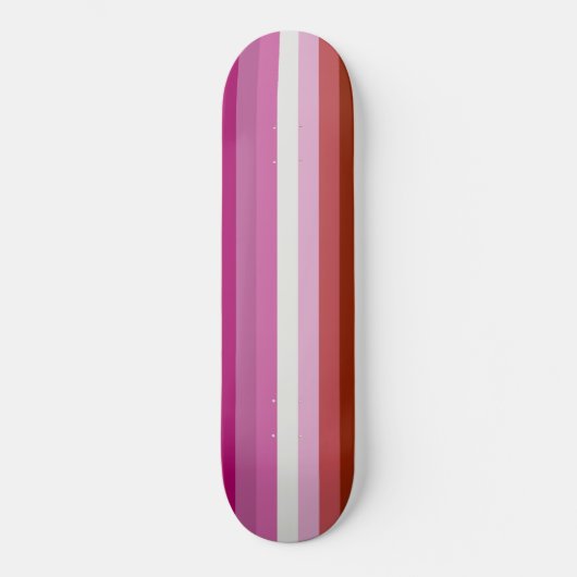 Pink Lesbian Pride Flag Skateboard (Voorkant)