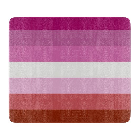 Pink Lesbian Pride Flag Snijplank (Voorkant)