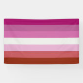 Pink Lesbian Pride Flag Spandoek (Horizontaal)