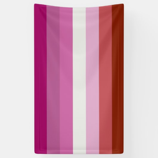 Pink Lesbian Pride Flag Spandoek (Verticaal)