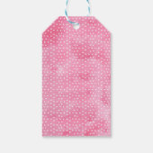 Pink Let's Flamingle Floral Foliage Birthday Cadeaulabel (Achterkant)