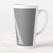 Pink Letter A Mug – Light Pink Minimal Monogram (Droite)