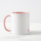 Pink Letter A Mug – Minimal Circle Monogram Design (Gauche)