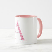 Pink Letter A Mug – Minimal Circle Monogram Design (Devant droit)