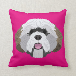 Pink Lhasa Apso Kussen