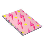 Pink Lightning Pattern Notitieboek voor school (Rechterzijde)