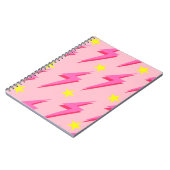 Pink Lightning Pattern Notitieboek voor school (Linkerzijde)