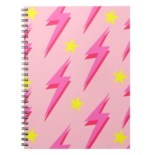 Pink Lightning Pattern Notitieboek voor school (Voorkant)