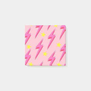 Pink Lightning Post-it Notes Organisation élégante