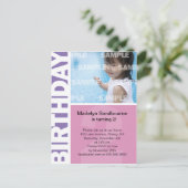 Pink Lilac Panel 2e carte postale Anniversaire (Debout devant)