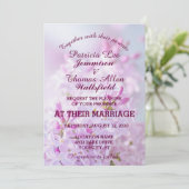 Pink Lilacs  Wedding Invitation Kaart (Staand voorkant)