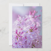 Pink Lilacs  Wedding Invitation Kaart (Achterkant)