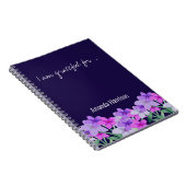 Pink lilas floral Gratitude Journal Personnalisé (Côté Droit)