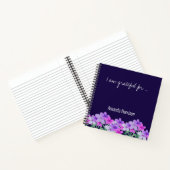 Pink lilas floral Gratitude Journal Personnalisé (Intérieur)