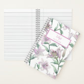 Pink Lillies Personalized Journal Notebook (À l'intérieur)