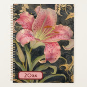 Pink Lily 20XX Classic Spiral Planner Art numériqu (Devant)