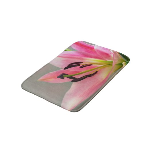 Pink Lily Bath mat (Gekanteld)