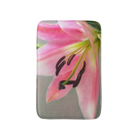 Pink Lily Bath mat (Voorkant Verticaal)