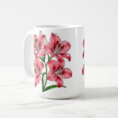 Pink Lily Bouquet Koffiemok (Voorkant links)