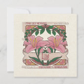 Pink Lily - Fleur Signifiant Carte de voeux d'amit (Devant)