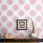 Pink Lily- Fleur Signifiant Poster De Style Vintag