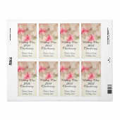 Pink Lily Floral Etiket (Full Sheet)