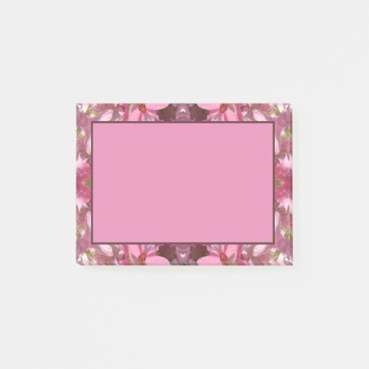 Pink Lily Fusion Kaleidoscope Post-it® Notes (Voorkant)