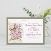 Pink Lily Invitation Kaart (Staand voorkant)
