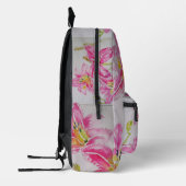 Pink Lily Lys Watercolor Girls Sac à dos (Gauche)