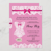 Pink Lingerie Douche Invitations de la fête de la  (Devant / Derrière)