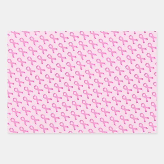 Pink-lint borstkankerbewustzijnskruk, aangepaste k inpakpapier vel (Voorkant 3)