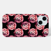 Pink Lion Head Animal Pattern Design - Black Case-Mate iPhone Case (Achterkant (horizontaal))