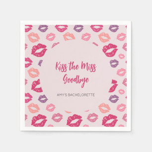 Pink Lips Kus de Miss Bachelorette Party servetten