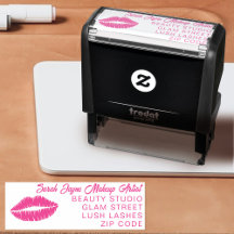 Pink Lips Make-up Artist Adres Zelfinktstempel