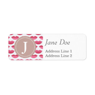 Pink Lips Patroon Etiket